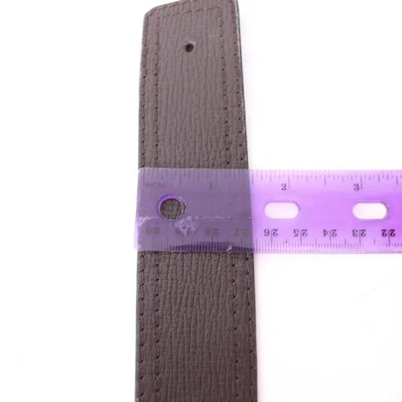 Louis Vuitton 49.5 Belt Blank M9904 110/44 Dark Brown Textured Leather Belt